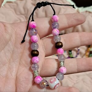 Pink And Black Bracelet